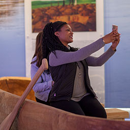 Visitors in the Museum at the Gateway Arch