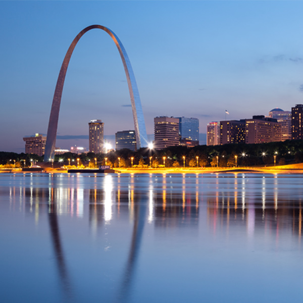 Arch at night