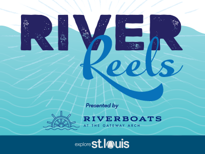 Logo for new special cruise on the Riverboats at the Gateway Arch called River Reels